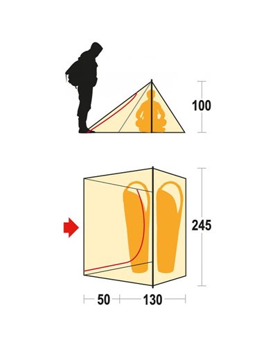 Ferrino Sintesi 2 FR two-persons Tent, Olive Green