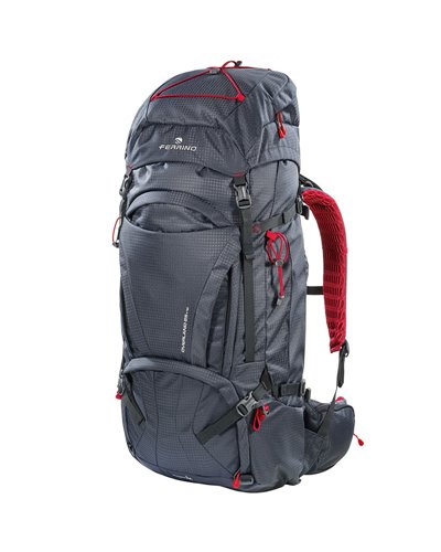 Ferrino Overland 65+10 Zaino Trekking Estendibile, Grigio Scuro