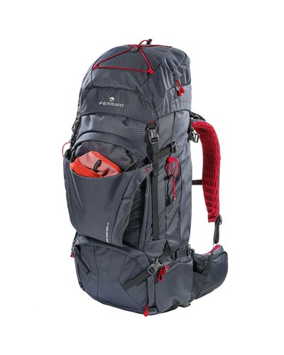 Ferrino Overland 65+10 Zaino Trekking Estendibile, Grigio Scuro