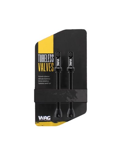 Wag Coppia Valvola Tubeless Alluminio 80mm, Nero