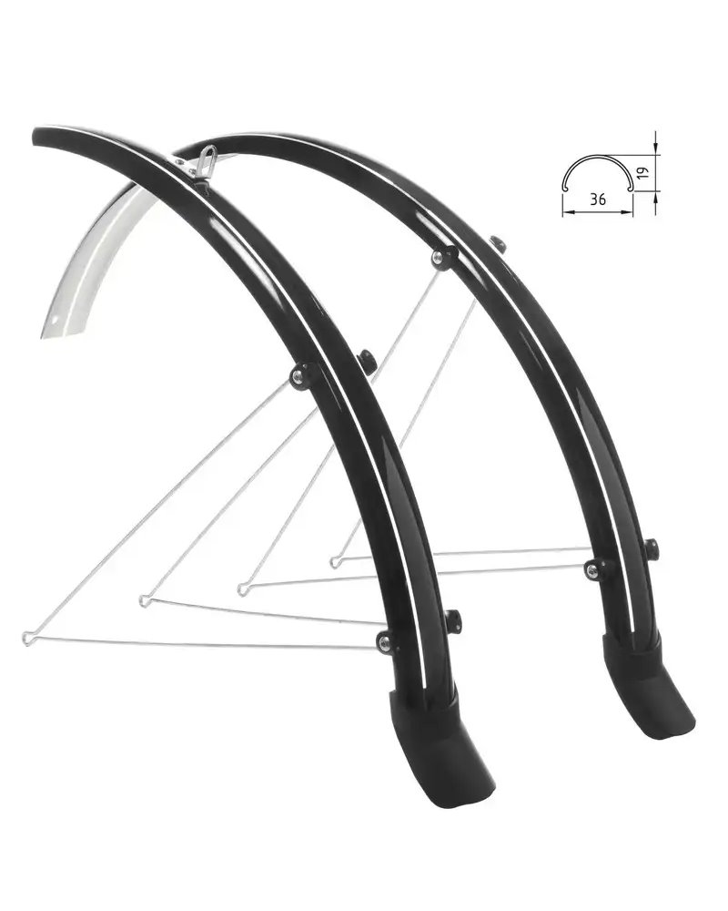 BTA Pair Of Fenders 28 36mm Width, Black