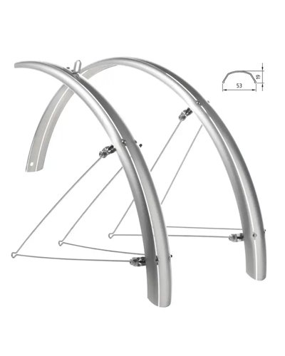 BTA Pair Of Fenders 24 53mm Width, Silver Color