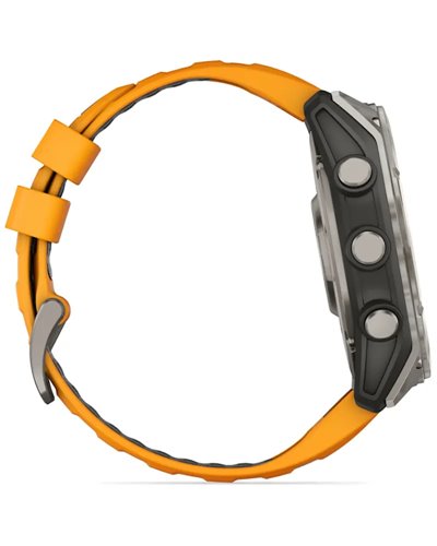 Garmin Fenix 8 Sapphire AMOLED Case 51mm GPS Watch Wrist-Based HR, Titanium/Spark Orange