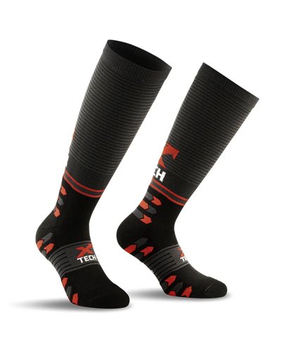 XTech XT170 Compression Socks, Black/Grey