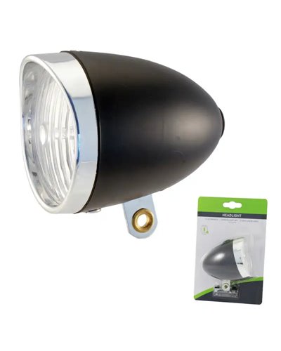BTA Luce Ciclo Retro' 3 Led a Luce Bianca, Cromato Nero