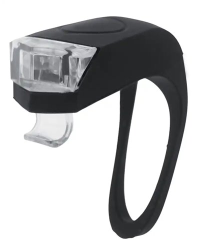 BTA Luce Anteriore in Silicone Girino, a Batteria, Nero