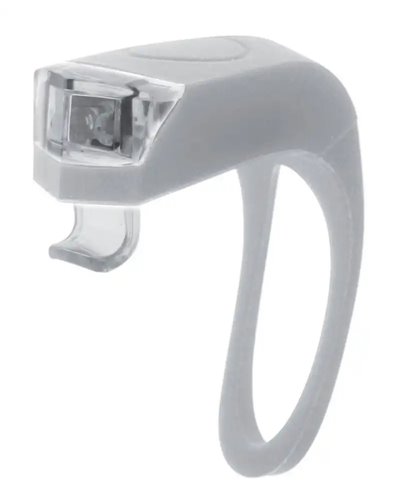 BTA Luce Anteriore in Silicone Girino, a Batteria, Bianco