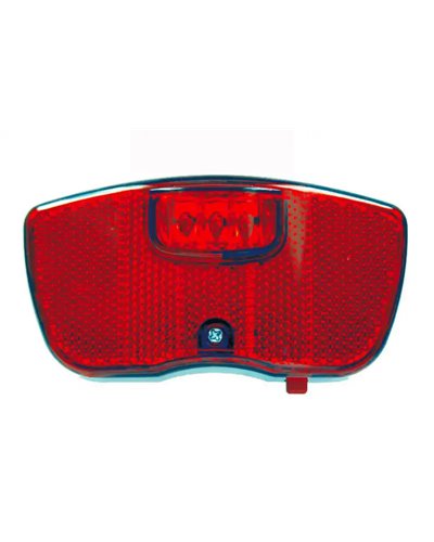 BTA Luce Posteriore a Batteria, per Bici City-Trekking, con 3 Led Rossi