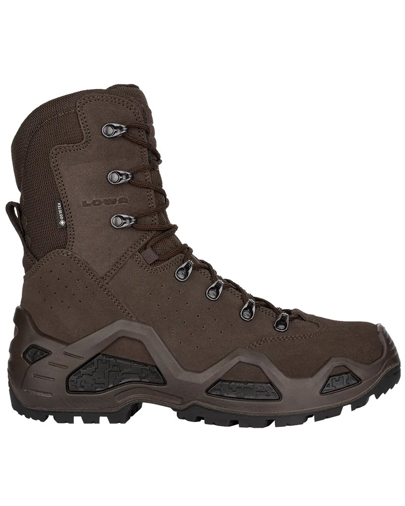 Lowa Z-8S HI C GTX Gore-Tex Men's Tactical Boots Suede Leather, Dark Brown