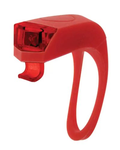 BTA Luce Posteriore in Silicone Girino, a Batteria, Rosso