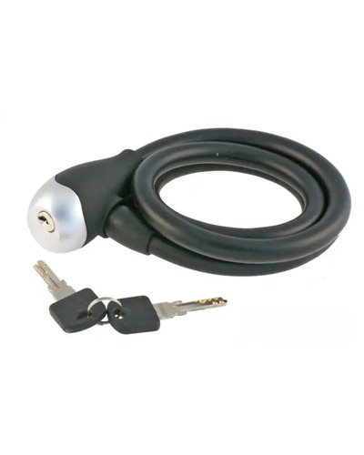 BTA Lucchetto Spirale 12X1200mm in Silicone Nero
