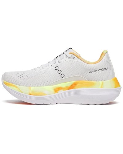 Saucony Endorphin Trainer Men's Running Shoes, White/Black