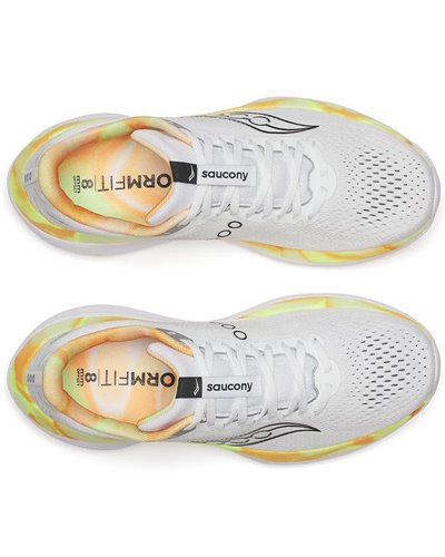Saucony Endorphin Trainer Men's Running Shoes, White/Black