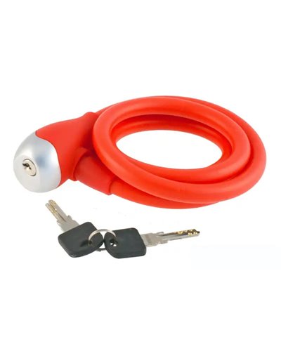 BTA Lucchetto Spirale 12X1200mm in Silicone Rosso