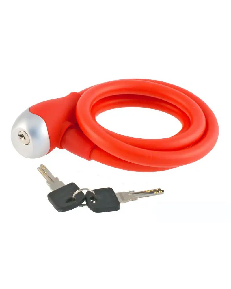 BTA Lucchetto Spirale 12X1200mm in Silicone Rosso