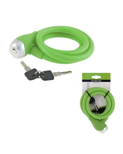 BTA Lucchetto Spirale 12X1200mm in Silicone Verde