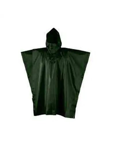 Camp Poncho Rain Stop Taglia S/M, Verde Militare