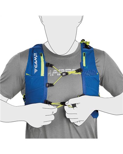 Camp Trail Force 5 Hydratation Compatible Trail Running Pack/Vest, Blue