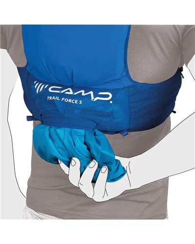 Camp Trail Force 5 Hydratation Compatible Trail Running Pack/Vest, Blue