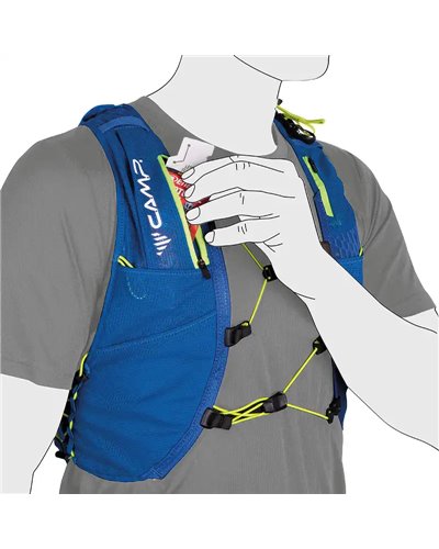 Camp Trail Force 5 Hydratation Compatible Trail Running Pack/Vest, Blue