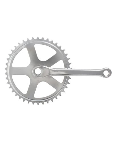 Easy Crankset 1/2 1/8 Steel with Cotter Pin - 42T, 165mm, Silver