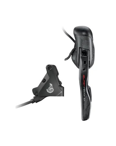 Campagnolo Shift + Brake Lever Super Record EPS Ergopower Disc 2X12S Left (2X) for 140mm Disc, Black