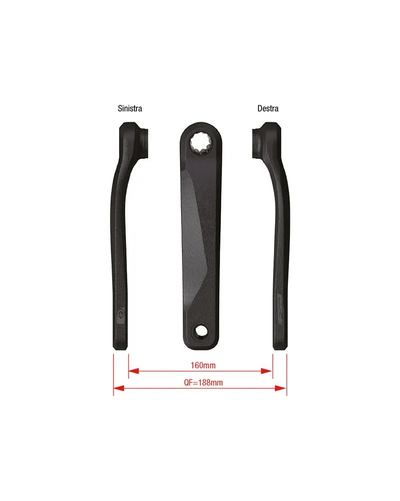 FSA e-Bike Crank Arms CK-220/IS Wider - 165mm, Black