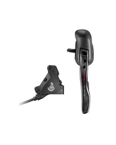 Campagnolo Shift + Brake Lever Super Record Ergopower Disc 2X12S Left (2X) for 140mm Disc, Black