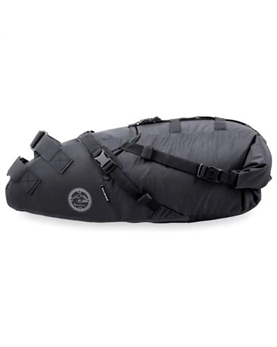 Acepac Saddle Bag Borsa Sottosella Volume Variabile 8/16 Litri, Nero
