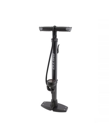 Beto Steel Floor Pump Vento With Gauge, Dual Head For All Types Of Valves, Non-Slip Bar, Height 620mm, 8Bar