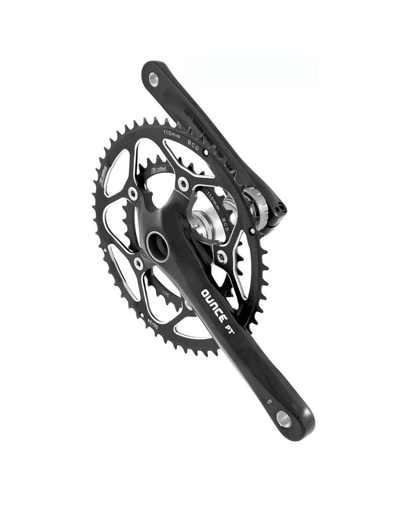 Prowheel Guarnitura Corsa 10V Perno Passante 2X - 50x34D, 172.5mm, Nero
