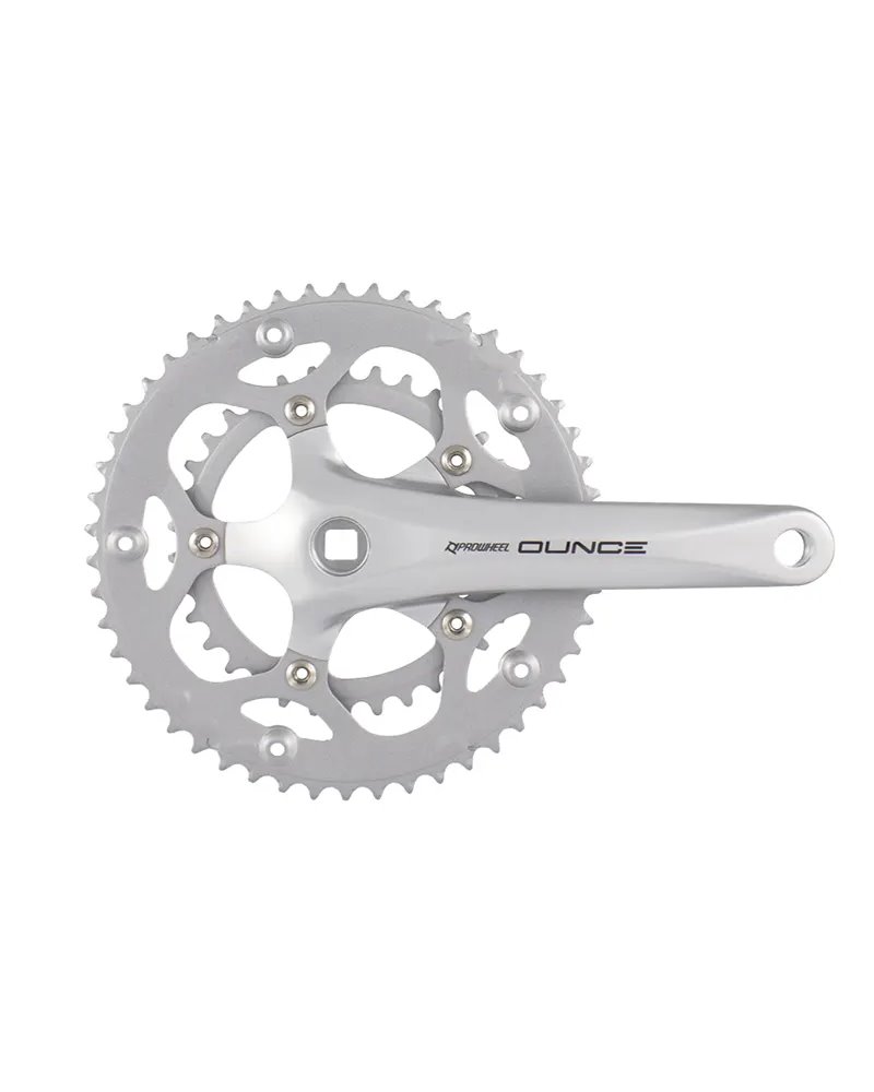 Prowheel Crankset Road 2X - 50X34T, 170mm, Silver
