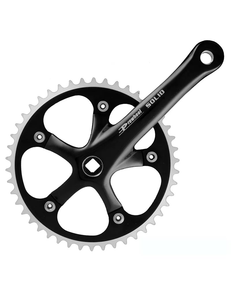 Prowheel Guarnitura Solid - 46D, 165mm, Nero
