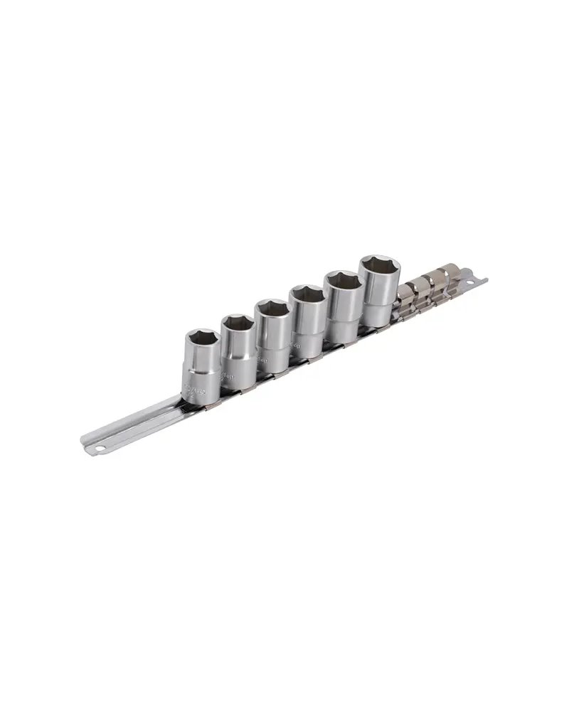 Unior Socket Set 1/2 190H6P6 On Rail - 14-19mm