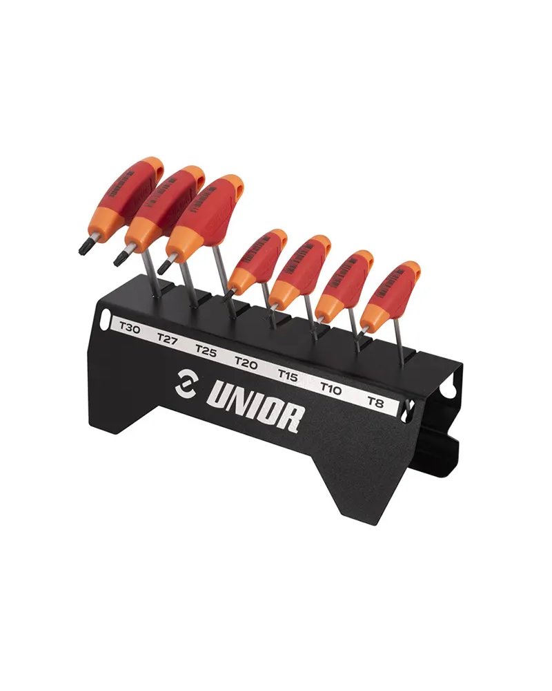Unior Set Chiavi Torx con Impugnatura A T 193TX-US.1 con Supporto - T8-T30