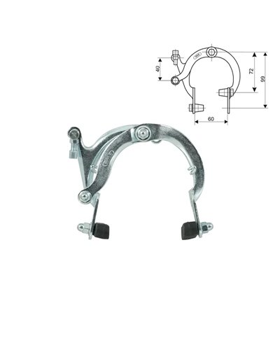 WAG Pair of Steel Caliper Brake 72/99mm