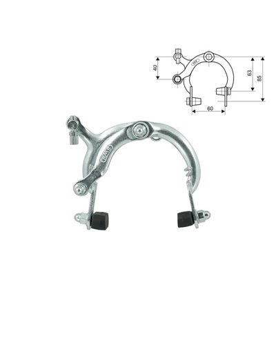 WAG Pair of Steel Caliper Brake 63/85mm