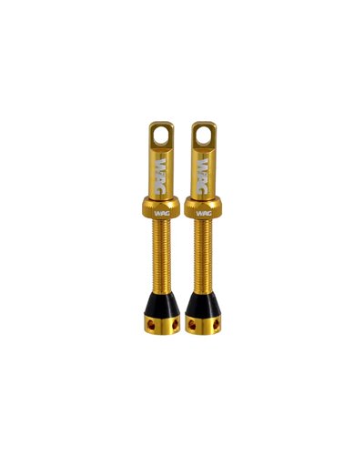 WAG Tubeless Valve Alloy - 44mm, Gold (Pair)