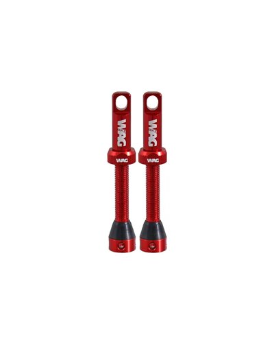 WAG Tubeless Valve Alloy - 44mm, Red (Pair)