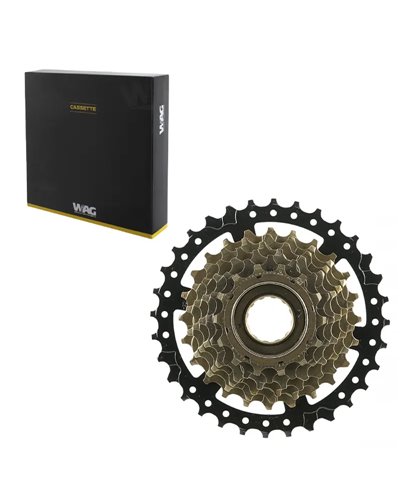 WAG Corpetto Ruota Libera a Filetto Megadrive 7 14-32D, Marrone Nero