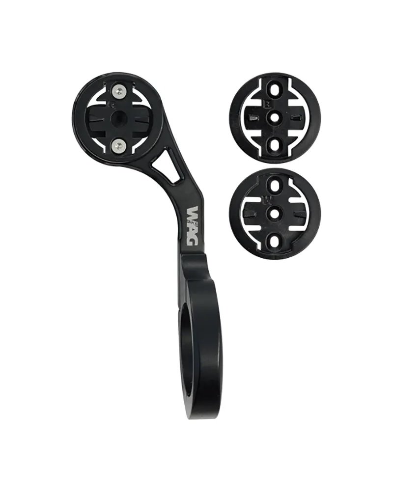WAG Supporto Ciclocomputer Manubrio (Compatibile Garmin/Bryton/Wahoo, Nero)