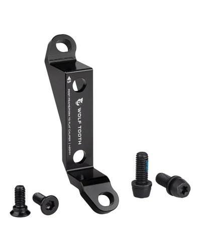 Wolf Tooth Adattatore Disco da Post Mount a Flat Mount, Nero