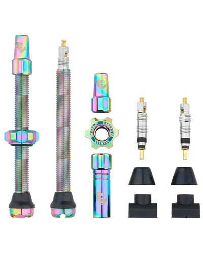 Wolf Tooth Pair of Tubeless Valves Compatible with Tyre Inserts - 60mm, Oil Slick