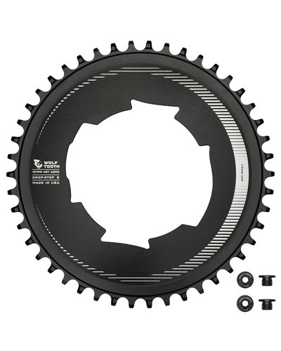 Wolf Tooth Chainring Aero Sram BCD 107 1X 12 46T, Black