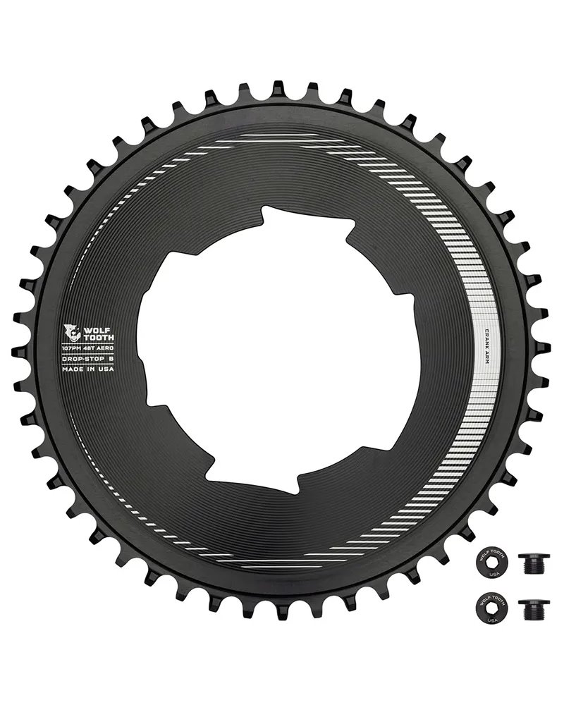 Wolf Tooth Corona Aero Sram BCD 107 1X 12 48D, Nero