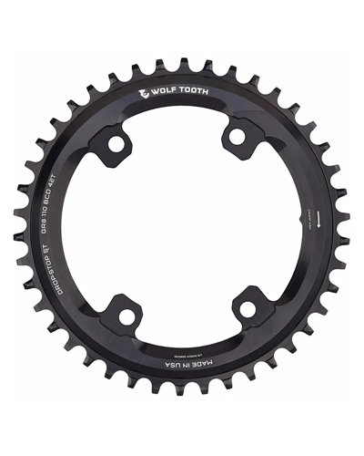 Wolf Tooth Chainring BCD 110mm 4-holes 1X GRX SH12 42T, Black