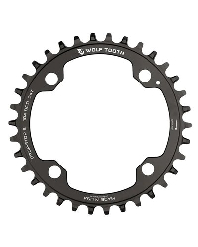 Wolf Tooth Corona e-Bike BCD 104 4 Fori 1X 11-12 34D, Nero