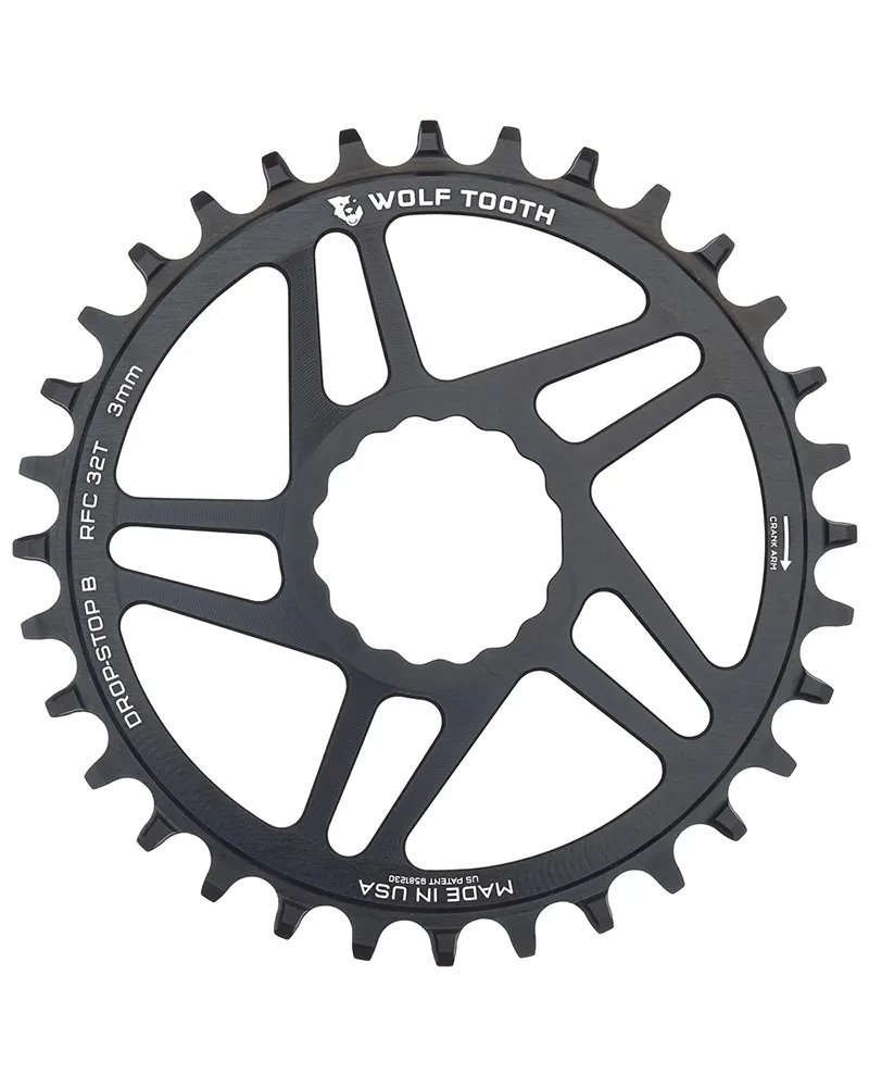 Wolf Tooth Chainring Race Face Cinch Direct Mount 1X 11/12 32T, Black