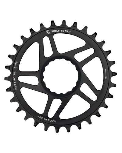 Wolf Tooth Chainring Race Face Cinch Direct Mount 1X SH12 30T, Black