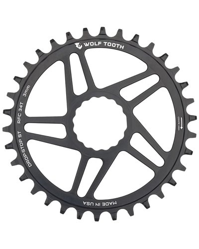 Wolf Tooth Chainring Race Face Cinch Direct Mount 1X SH12 34T, Black